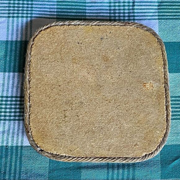 Handcrafted Texas Yellow Rose Ceramic Tile Jute Composite Board Trivet Decor - Picture 6 of 8